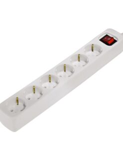 Hama Distribution Panel 6 Sockets With Switch Child-proof 3 M White