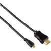 Hama High Speed Micro HDMI naar HDMI Kabel Verguld 2 m Zwart
