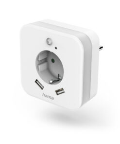 Hama Led-nachtlampje Met Stopcontact 2 USB-uitgangen Bewegings- En Lichtsensor
