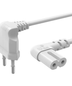 Alternative view of Hama Netsnoer Aan Beide Zijden Haaks Euro-stekker Dubbele Groef/C7 3 M Wit