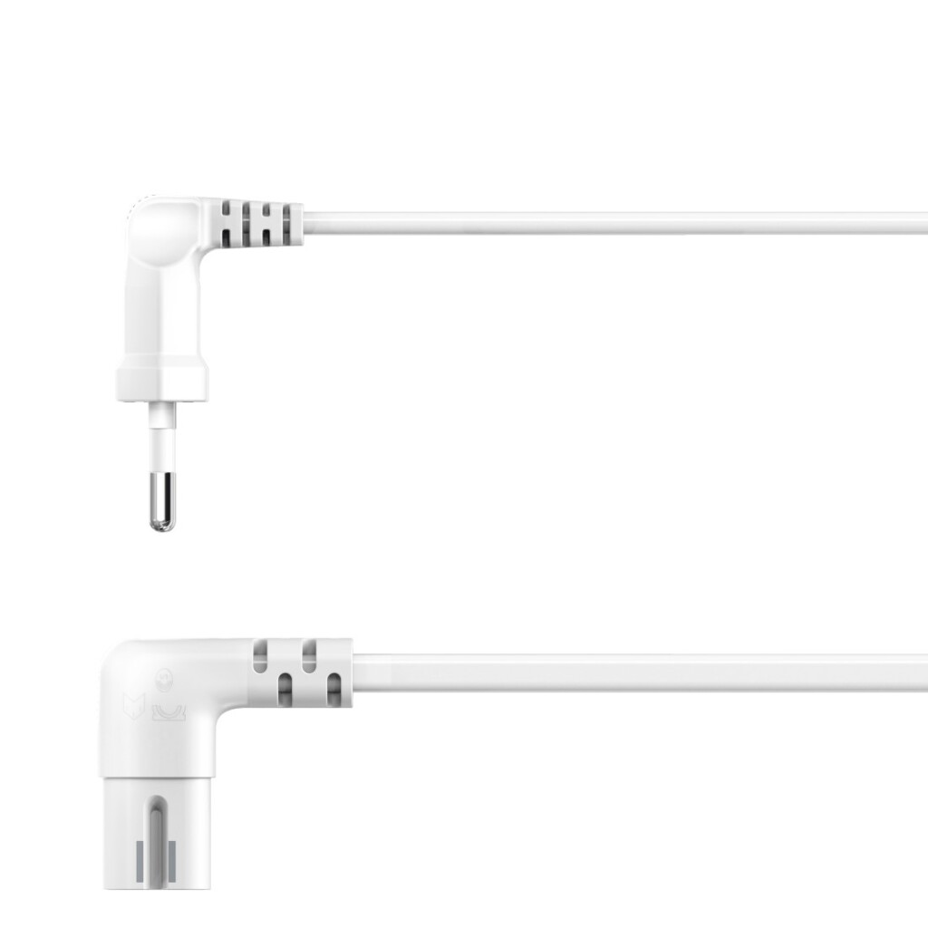 Hama Netsnoer Aan Beide Zijden Haaks Euro-stekker Dubbele Groef/C7 5 M Wit - Image 3