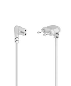 Hama Netsnoer Aan Beide Zijden Haaks Euro-stekker Dubbele Groef/C7 5 M Wit