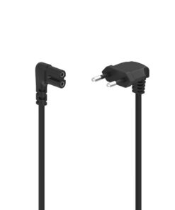 Hama Netsnoer aan Beide Zijden Haaks Euro-Stekker Dubbele Groef/C7 500 cm Zwart