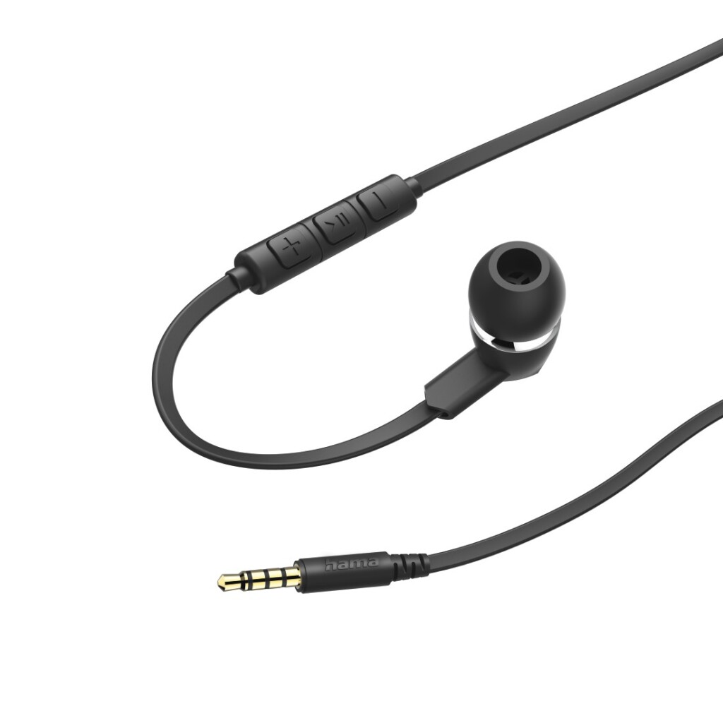Hama Oordopjes Joy In-ear Microfoon Platte Kabel Zwart - Image 2