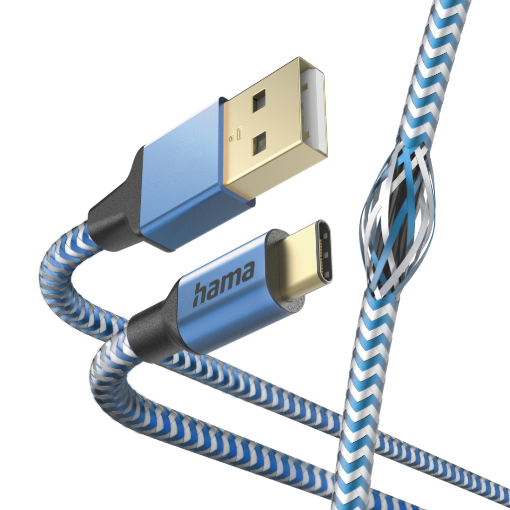 Hama Oplaadkabel Reflective USB-A - USB-C 1,5 M Nylon Blauw - Image 5