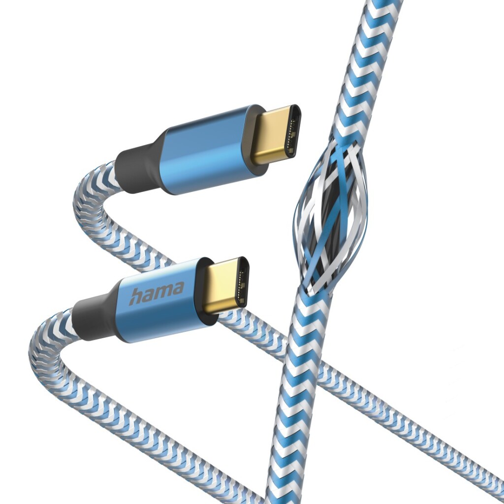 Hama Oplaadkabel Reflective USB-C - USB-C 1,5 M Nylon Blauw - Image 3