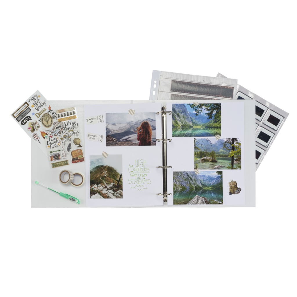 Hama Ordner met 4-D-ring Mechaniek 70 mm Rugbreedte + Cassette Wit - Image 4