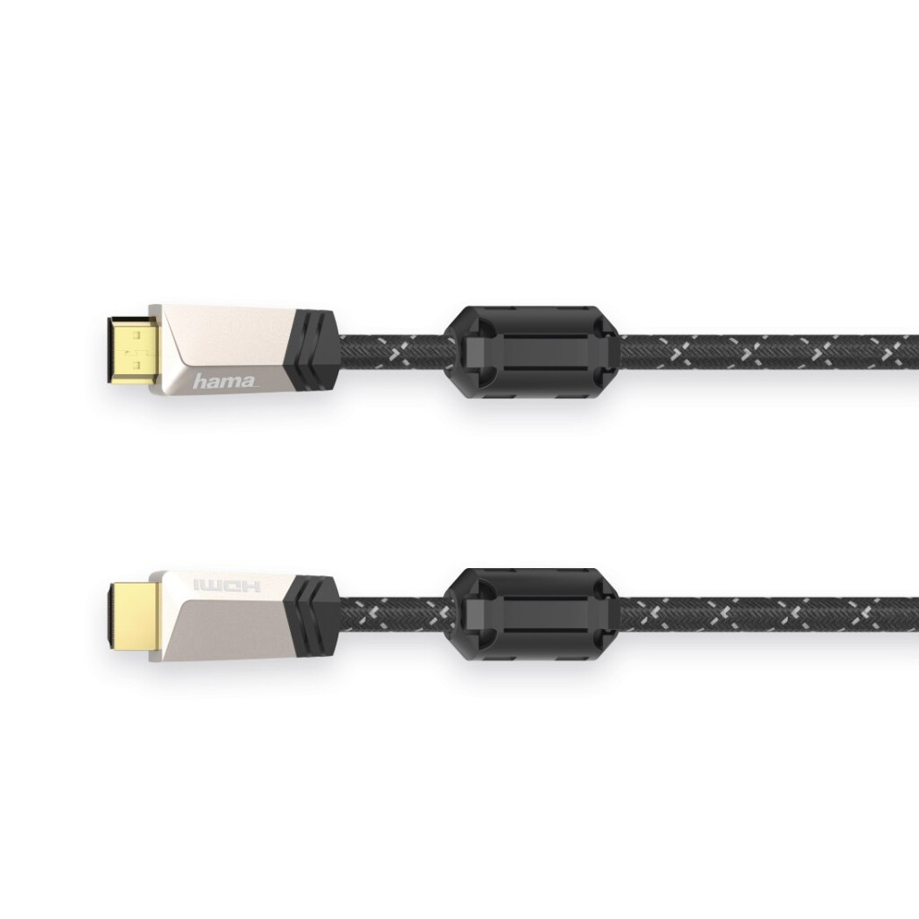 Hama Premium HDMI Kabel Verguld + Ethernet en Ferrietkern 1.5 m Goud/Zwart - Image 2