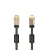 Hama Premium HDMI Kabel Verguld + Ethernet en Ferrietkern 1.5 m Goud/Zwart