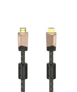 Hama Premium HDMI Kabel Verguld + Ethernet en Ferrietkern 1.5 m Goud/Zwart