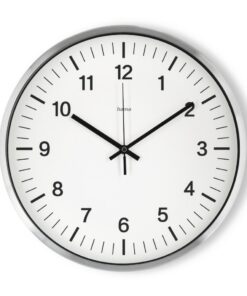 Hama Radiogestuurde Wandklok Shiny Ø 35cm Aluminium