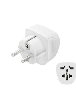 Hama Reisadapter Type E En F 3-polig Universeel Wereld Naar Europa Wit