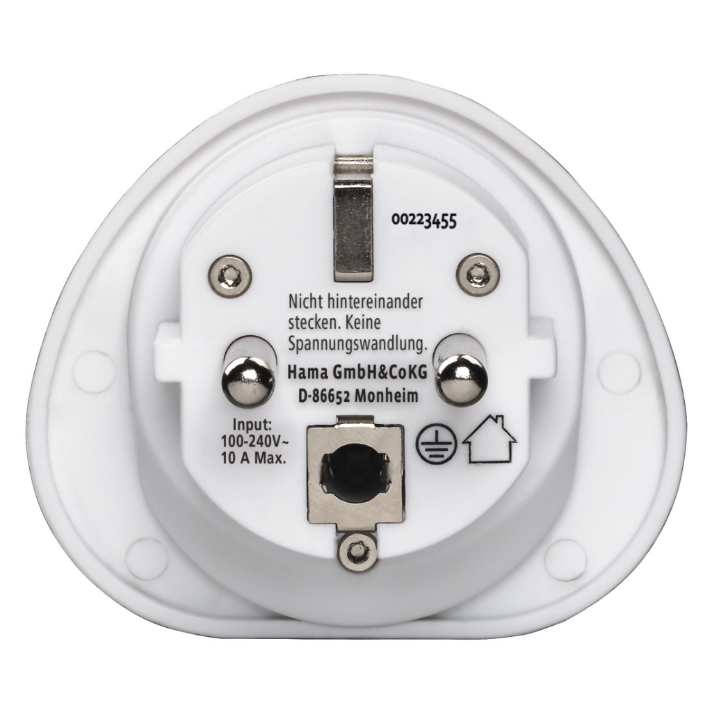 Hama Reisadapter Type E En F 3-polig Universeel Wereld Naar Europa Wit - Image 5