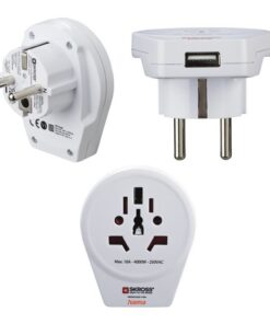 Hama Reisadapter World To Europe USB Voor 2- En 3-polige Apparaten 1x USB