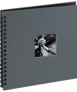 Hama Spiraalalbum Fine Art 28 X 24 Cm 50 Zwart Pagina's Grijs