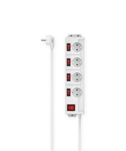 Hama Stekkerdoos 4-voudig 90&deg; Afzonder. Schakelbaar Wandmontage 1