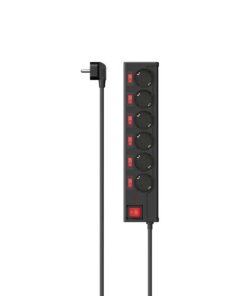 Hama Stekkerdoos 6-voudig Overspanningsbev. Ind. Schakelbaar 1