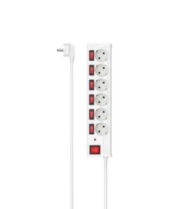 Hama Stekkerdoos 6-voudig Overspanningsbev. Ind. Schakelbaar 1