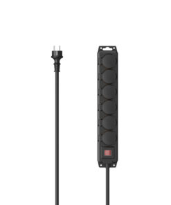 Hama Stekkerdoos 6-voudig Voor Buiten IP44 Schakelaar Wandmontage 2 M Zw.