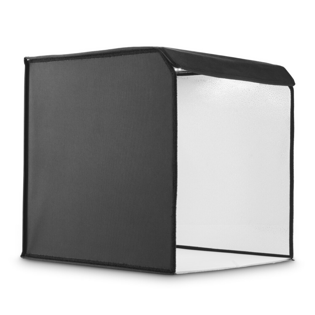 Hama ToGo Opvouwbare Mini Fotostudio + LED-Ringlamp 50x50 cm Zwart/Wit - Image 2