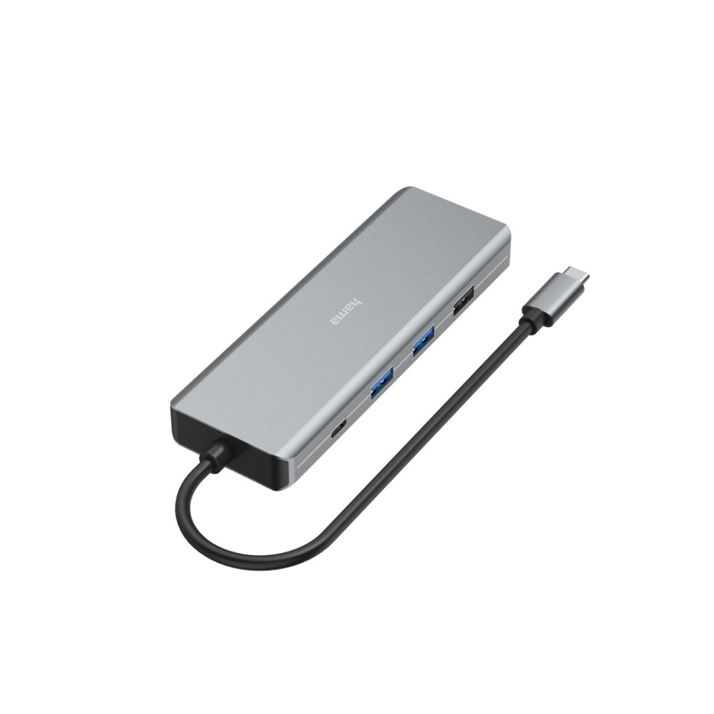 Hama USB C HUB 9-Poorts 2x HDMI USB A USB C LAN Antraciet - Image 2