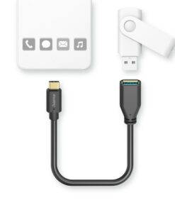 Alternative view of Hama USB-adapterkabel OTG USB-C-stekker - USB-A-aansluiting 15 Cm Zwart