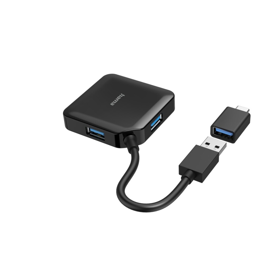 Hama USB-hub 4-poorts USB 3.2 Gen1 5 Gbit/s Incl. USB-C-adapter - Image 2