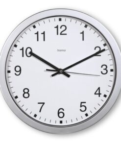 Hama Wandklok Mallorca Tikt Niet 30 cm Zilver/Wit