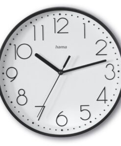 Hama Wandklok Salina Tikt Niet 22 cm Zwart/Wit