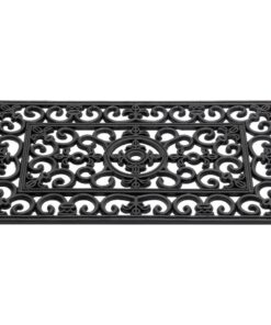 Hamat Rubberen Deurmat French Lilly 45x75 cm Zwart