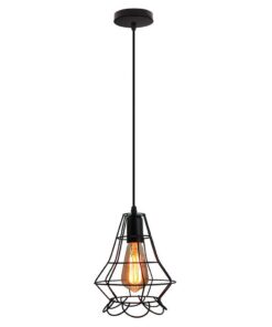 Homestyle Pro MK012-B Industriële Hanglamp 19x22 cm Zwart/Metaal