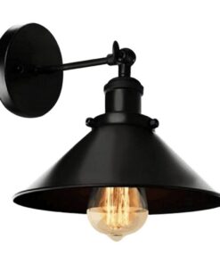 Homestyle Pro MK023-B Industri&euml;le Wandlamp 22 cm Zwart/Metaal
