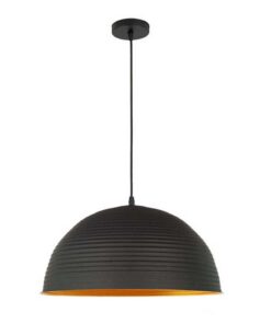 Homestyle Pro MK101-GB Industriële Hanglamp 42x22 cm Zwart/Goud/Metaal