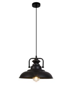 Homestyle Pro MK103-BB Industriële Hanglamp 38x21 cm Zwart/Metaal
