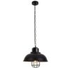 Homestyle Pro MK107-BB Industriële Hanglamp 33x26 cm Zwart/Metaal