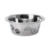 Hondenvoerbak met Print 16 cm RVS