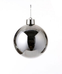 House of Seasons Kerstbal Zilver Kunststof D20 cm