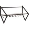 Housevitamin Wandkapstok met 7 Haken 71.5x21.7x36 cm Zwart/Metaal