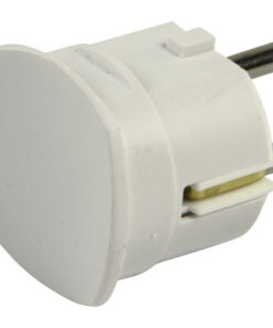 Hq El-st005 Randaarde Stekker met Zij-uitgang Wit