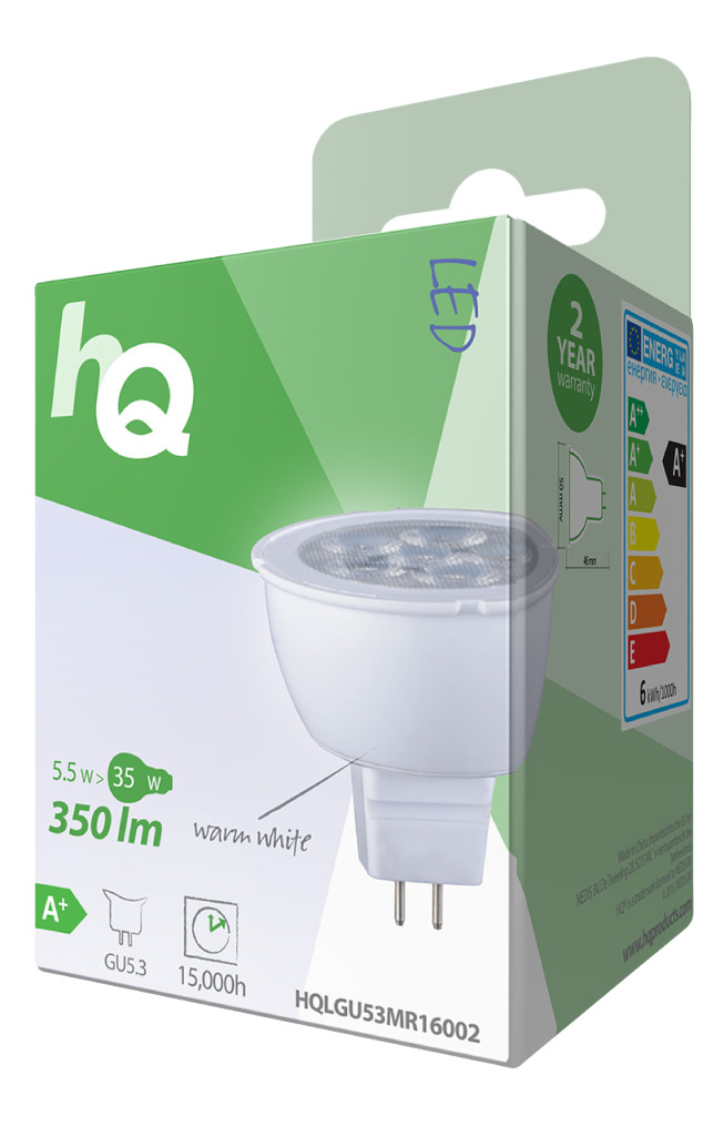 Hq Hqlgu53 mr16002 Led-lamp Mr16 Gu5.3 5,5 W 350 Lm 2 700 K - Image 3