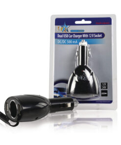 Hq P. sup. usb202 Dubbele Usb Autolader met 12 V Aansluiting