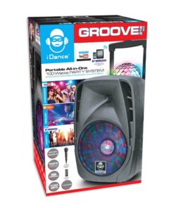 IDance Groove Boombox 216 + Wielen en Licht Zwart