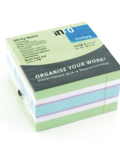 Info Notes IN-5654-62 75x75mm Assorti Brilliant Blok A 450 Vel