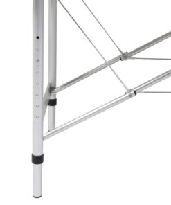 Inklapbare massagetafel 3 zones met aluminium frame (creme)