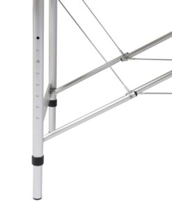 Inklapbare massagetafel 3 zones met aluminium frame (zwart)