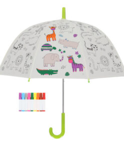Inkleurparaplu Jungledieren + 9 Stiften
