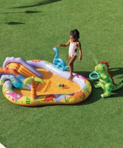 Alternative view of Intex 56139NP Opblaasbaar Speelzwembad Dino Park met Glijbaan 201x157x69cm
