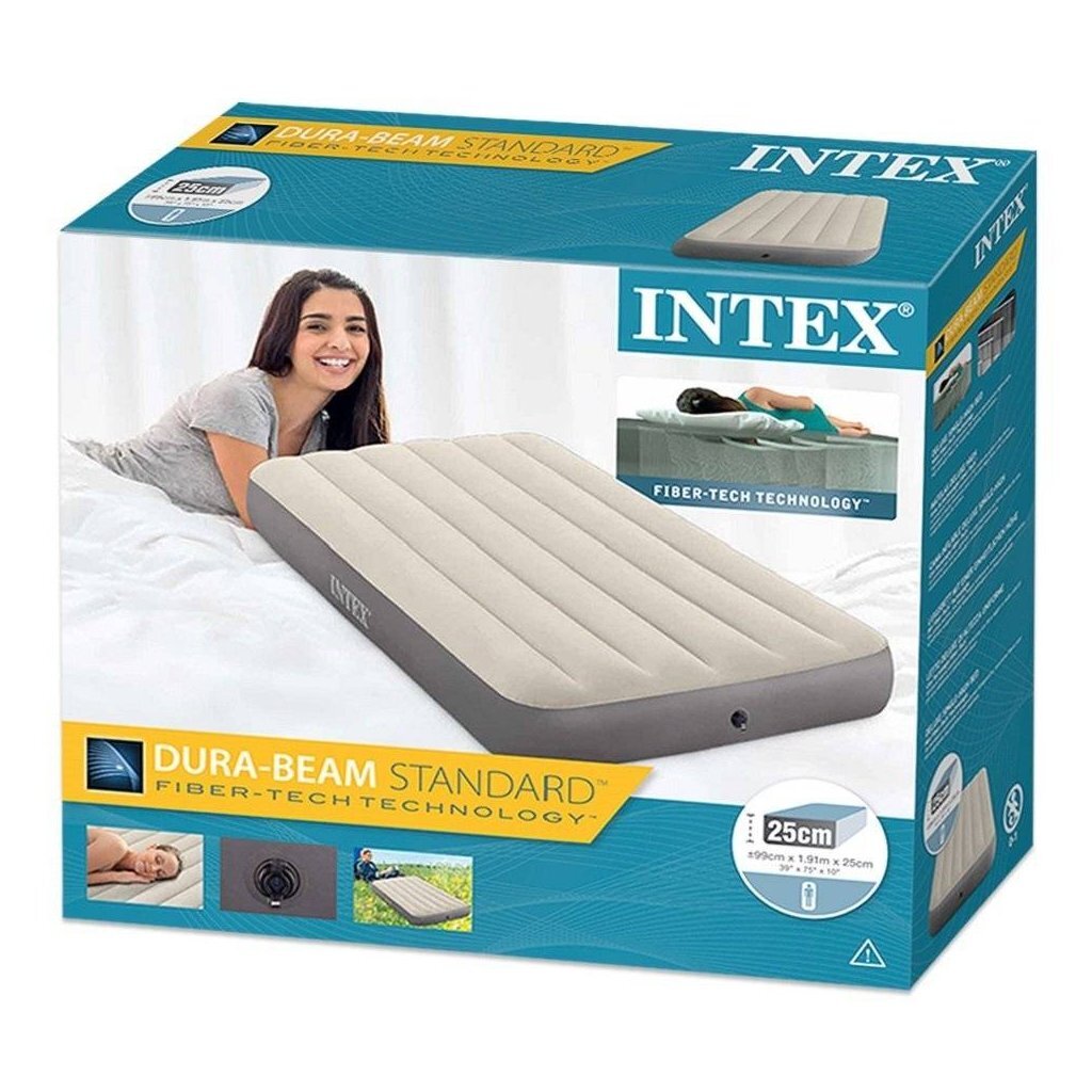 Intex 64101 Single-High Luchtbed 99x191x25 cm Grijs - Image 2