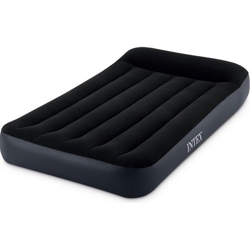 Intex 64146 Pillow Rest Classic Twin Luchtbed + Pomp 99x191x25 cm Zwart - Image 2