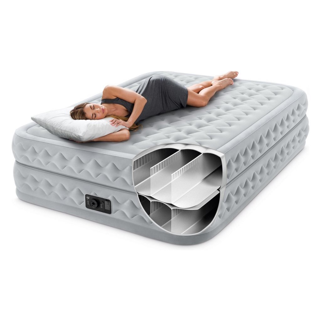 Intex 66490ND Supreme Air-Flow 2-Persoons Luchtbed 203x152x51 cm Grijs - Image 3